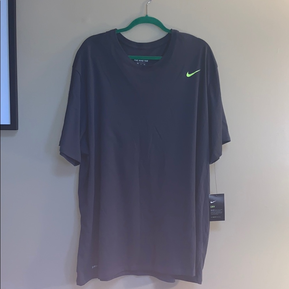 A gray Nike shirt